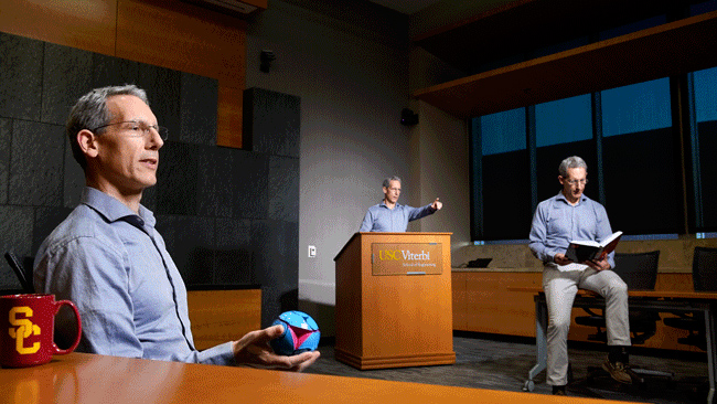 A man lecturing in class